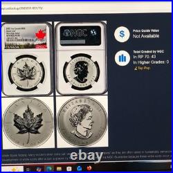 1oz silver 2022 Maple leaf NGC PF-70 Reverse, Ultra High Relief, No. 1 of 43