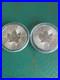 2 X 1oz Canadian Maple 9999 Fine Silver Coins
