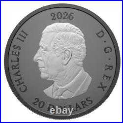 20 Dollar Canada Triple Maple Leaf Matte Proof 1 oz Silver Black Rhodium 2026