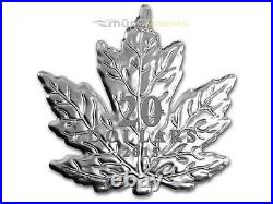 $ 20 Dollar Canadian Maple Leaf Shape 1 oz fine silver Canada 2015 Proof