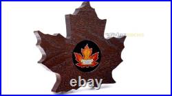 20 Dollar Coloured Maple Leaf Shaped Cut Out Canada 1 oz Silver PP 2016