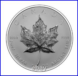 20 $ Dollar Ultra High Relief Maple Leaf Canada 1 oz Silver Reverse Proof 2022