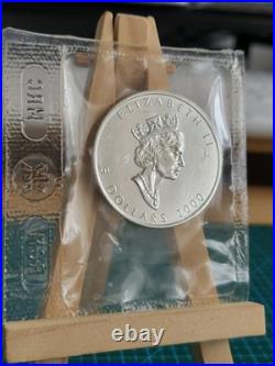2000 1oz Canadian Maple Leaf Silver coin MILLENIUM PRIVY RCM SEALED GENUINE (2)