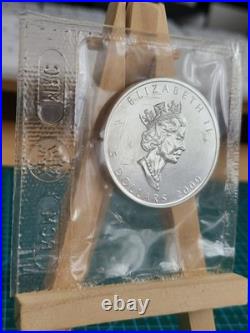 2000 1oz Canadian Maple Leaf Silver coin MILLENIUM PRIVY RCM SEALED GENUINE (2)
