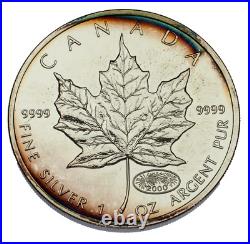 2000 Canada 1 oz Silver Maple Leaf BU, Fireworks Privy