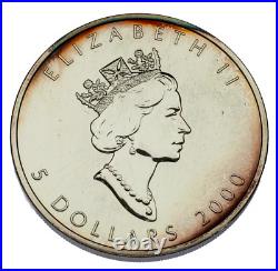 2000 Canada 1 oz Silver Maple Leaf BU, Fireworks Privy