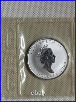 2000 Canada $5 1oz Hanover Expo Privy Mark Maple Leaf Silver Bullion coin