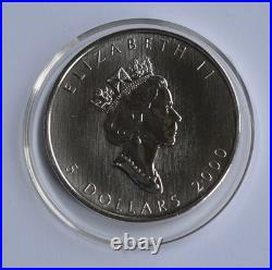 2000 Canada Maple Leaf $5 Fireworks Privy Mark Silver Coin