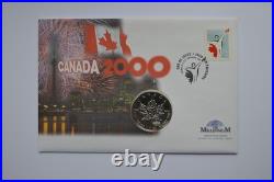 2000 Canada Maple Leaf $5 Fireworks Privy Mark Silver Coin Cover
