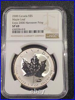 2000 Canada Maple Leaf Expo Hanover Privy Mark NGC SP 69