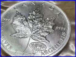 2000 SEALED BU 1 Oz $5 Canada. 9999 SILVER Maple Leaf Millennium Fireworks Privy