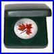 2001 $5 Coloured Maple Leaf Autumn 1 oz 999 Silver Box & COA