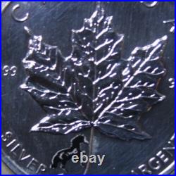 2002 Canada-Canada Maple 5 Dollars 1 Oz Silver F#5750 Privy Mark Horse