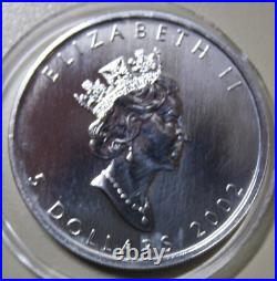 2002 Canada Maple 5 Dollars Silver 1oz F#5751 Four Seasons Summer Summer+Privy