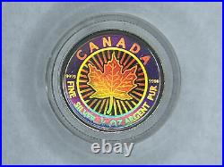 2003 $1 One Dollar Canadian UK Elizabeth II Maple Leaf with Hologram in Capsule