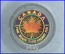 2003 $2 Two Dollar Canadian UK Elizabeth II Maple Leaf with Hologram in Capsule