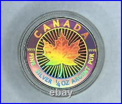2003 $3 Three Dollar Canadian UK Elizabeth II Maple Leaf with Hologram in Capsule