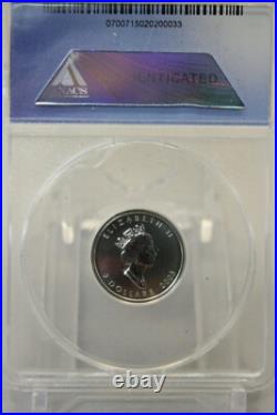 2003 Canada Silver Maple Leaf Hologram 5 Coin Set ANACS MS69 withWood Box