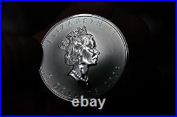 2003 Canadian HOLOGRAM Maple Leaf Queen Elizabeth II 9999 Silver coin C1549