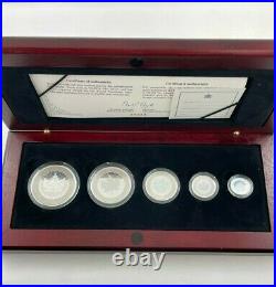 2003 Canadian Maple Leaf Hologram Set With Box & Cert 99.99% Silver