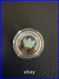 2003 Royal Canadian Mint Maple Leaf. 999 Fine Silver Hologram 5-Coin Set In Box
