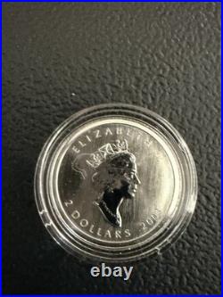 2003 Royal Canadian Mint Maple Leaf. 999 Fine Silver Hologram 5-Coin Set In Box