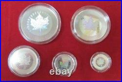 2003 Silver Maple Leaf Hologram Set Royal Canadian Mint