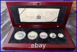 2003 Silver Maple Leaf Hologram Set With Original Box, Set # 00114 Out Of 30,000
