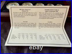 2003 Silver Maple Leaf Hologram Set With Original Box, Set # 00114 Out Of 30,000