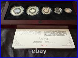 2003 Silver Maple Leaf Hologram Set With Original Box, Set # 00114 Out Of 30,000