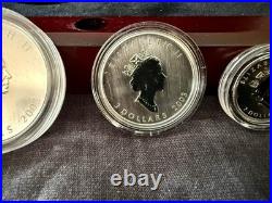 2003 Silver Maple Leaf Hologram Set With Original Box, Set # 00114 Out Of 30,000