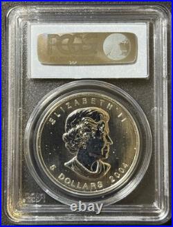 2004 1 Oz. 9999 Silver Canada Maple Leaf with Alphonse Desjardins Privy Mark