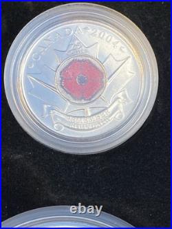 2004-2005 Canada LEGACY of LIBERTY (3) 1oz SILVER Maple Leaf Comm. Coin Set # 86