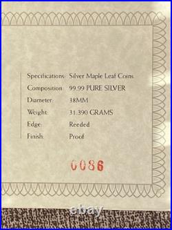 2004-2005 Canada LEGACY of LIBERTY (3) 1oz SILVER Maple Leaf Comm. Coin Set # 86