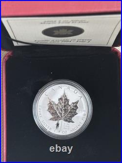 2004 Canada $5 1oz D-day Privy Mark Silver Maple Leaf Bullion coin F1