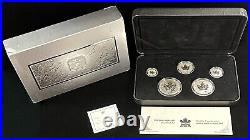 2004 Canada Silver Maple Leaf Privy Mark 5-Coin Reverse PROOF Set