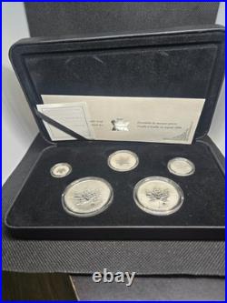 2004 Canada Silver Maple Leaf Privy Mark Set 5 Coins Reverse Proof