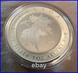2005 $5 Maple Leaf of Hope Pure Silver Coin 1 oz. Box & COA Chinese Maple Canada