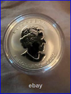 2005 $5 Maple Leaf of Hope Pure Silver Coin 1 oz. Box & COA Chinese Maple Canada