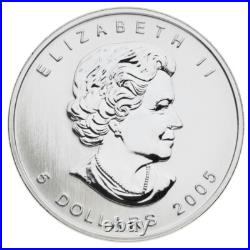 2005 Canada $5 Coloured Silver Maple Leaf