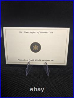 2005 Canada $5 Silver Maple Leaf-Bigleaf Maple-Colorized Edition-1 oz. 9999 Fine