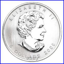 2006 $5 Coloured Maple Leaf Silver Maple Pure Silver Coin 1 oz. Box & COA