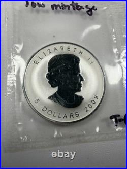 2009 OX Maple Leaf Privy Mark Pure 1oz. 9999 silver Canada UNC Mint Sealed