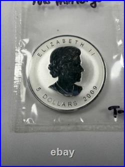 2009 OX Maple Leaf Privy Mark Pure 1oz. 9999 silver Canada UNC Mint Sealed