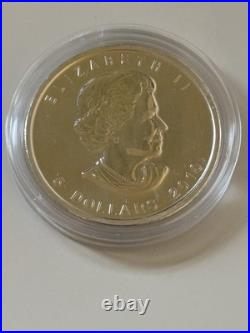 2010 $5 Canadian Maple Leaf Silver Bullion Coin 1 Oz. 999 In Capsule