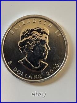 2010 $5 Canadian Maple Leaf Silver Bullion Coin 1 Oz. 999 In Capsule