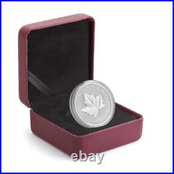 2010 $5 Piedfort Maple Leaf 1 oz. Pure Silver Coin Box & COA RCM