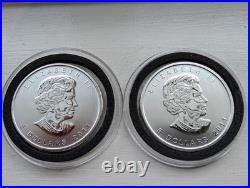 2011 1oz Silver Canadian Maple Bullion Coins x 2