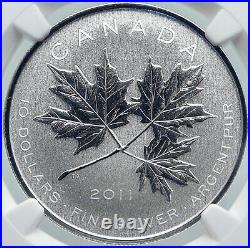 2011 CANADA Queen Elizabeth II Maple Leaf Silver $10 Coin Specimen NGC i86005