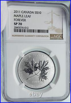 2011 CANADA Queen Elizabeth II Maple Leaf Silver $10 Coin Specimen NGC i86005